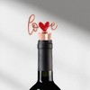 Unique Bargains Bottle Stoppers Heart with "Love" Zinc Alloy PTR Rose 3.54"x1.77"x0.79" 1 Pc - 2 of 3