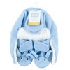 Hudson Baby Trapper Hat, Mitten and Bootie Set, Blue Elephant - 2 of 4