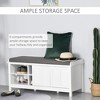 Dexmalle Entryway Shoe Bench Storage Cabinet with Sliding Doors and Adjustable Shelves - 4 of 4