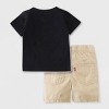 Levi's® Baby Boys' 2pc Box Tab Short Sleeve Top & Bottom Set - Black - 2 of 2