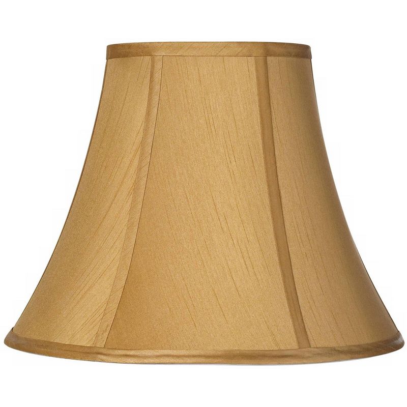Springcrest Coppery Gold Medium Bell Lamp Shade 7" Top x 14" Bottom x 11" Slant x 10.5" High (Spider) Replacement with Harp and Finial, 1 of 10