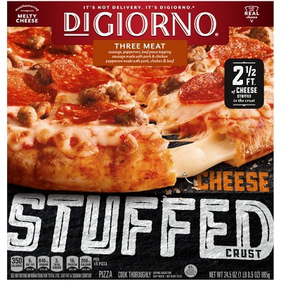 DiGiorno Three Meat Frozen Pizza with Cheese Stuffed Crust - 24.5oz