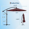 10FT Patio Umbrella,Cantilever Umbrella with Easy Lift & Tilt Adjustment,8 Ribs Sun umbrella for Backyard - 4 of 4