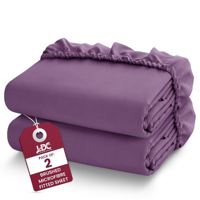 Microfiber Fitted Sheets Deep Pocket Up to 16-Inch , Ultra Soft , Easy Fit , Hypoallergenic Fitted Bed Sheets - Lux Decor Collection