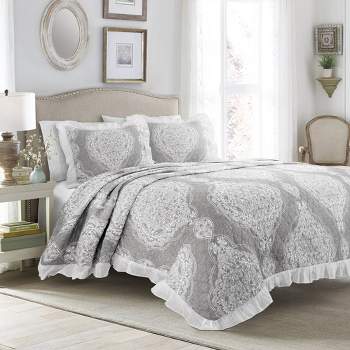 Lucianna Ruffle Edge Cotton Bedspread Set - Lush Décor