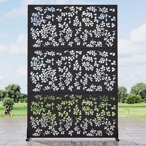 Wooakway 72"H 47"W Outdoor Metal Garden Trellis Privacy Screen Lattice Panel Indoor Room Divider - 1 of 4