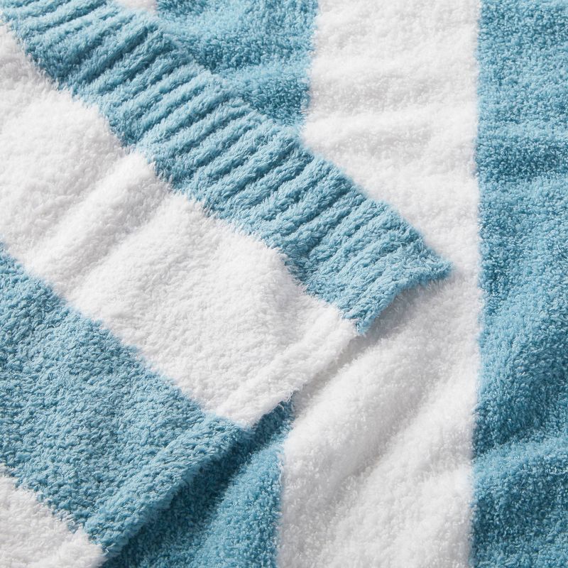 Chenille Stripe Baby Blanket - Blue and White Stripe - Cloud Island&#8482;, 4 of 6
