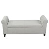 NicBex Contemporary Modern Ottoman with Storage, Versatile Entryway Bench with Smooth Upholstery and Rolled Arms for Bedroom, Living Room, Light Gray - 2 of 4