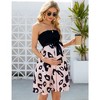 WhizMax Maternity Tube Short Dress Off Shoulder Wrap Floral Print Pregnant Clothing Bohemian Beach Dress For Baby Shower - 3 of 4