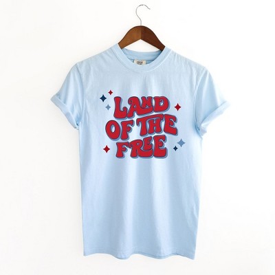 Simply Sage Market Women's Land Of The Free Retro Short Sleeve Garment Dyed Tee