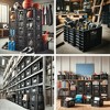 CrateMate Heavy-Duty 24QT Black Milk Crate for Storage & Organization | Perfect for Home, Camping, Worksite | Stackable, Durable, USA Made - 3 of 4