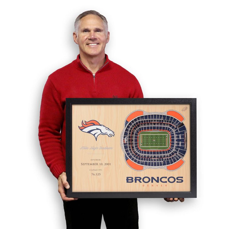 NFL Denver Broncos 25-Layer StadiumViews 3D Wall Art, 4 of 6