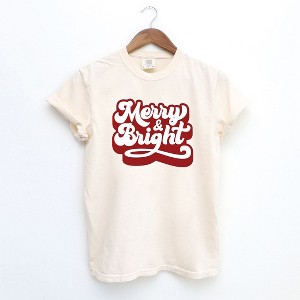 Simply Sage Market Women's Retro Merry and Bright Short Sleeve Garment Dyed Tee - 1 of 4