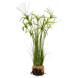 Nearly Natural Papyrus Plant with Faux Soil Arrangement - 1 of 1