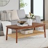 Alaterre Calais Acacia Wood Coffee Table, Chestnut - 3 of 4