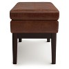 NicBex Modern Double Cushion Small Ottoman Bench with Wooden Legs,Upholstered Shoe Bench for Living Room,Bedroom,Entryway - 4 of 4