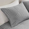 3pc Full/Queen Alastair Matelasse Jacquard Duvet Cover Set Blue - Urban Habitat: Modern Lightweight Bedding Set with Shams - 3 of 4