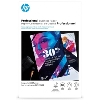 HP Inc. Professional Business Paper, Glossy, 48 lb, 11 x 17 in. (279 x 432 mm), 150 sheets CG932A