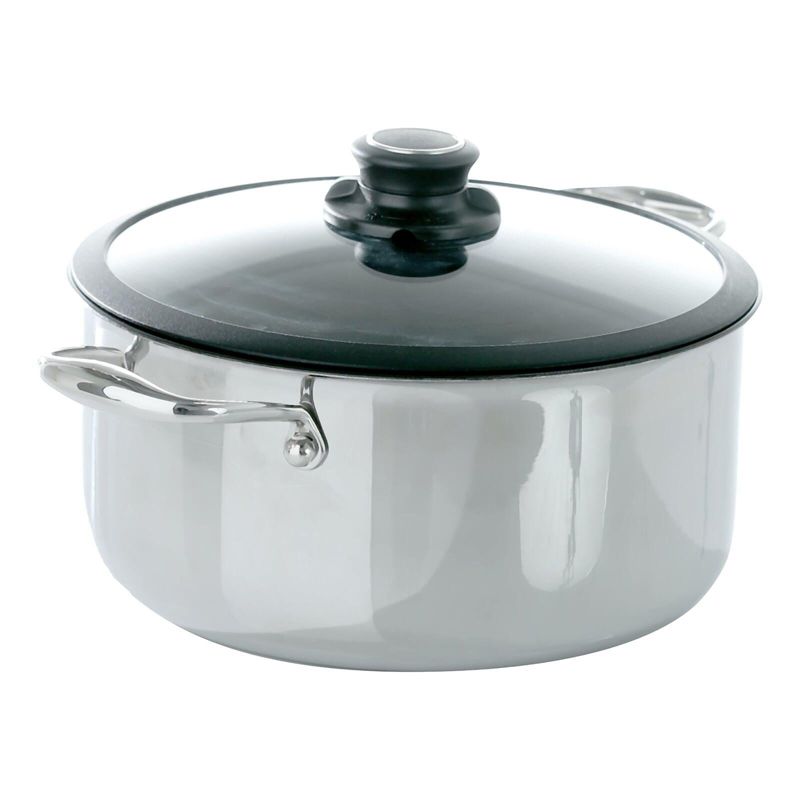 Frieling Black Cube, Stockpot w/ Lid, 11" dia., 7.5 qt., Stainless steel/quick release, 1 of 6