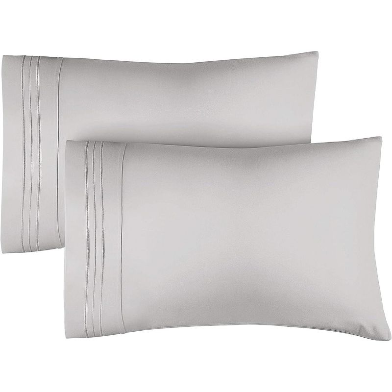Pillowcase Set of 2 Soft Double Brushed Microfiber - CGK Linens, 1 of 9