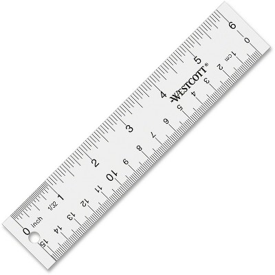 Acme Plastic Ruler Acrylic 6" Long Clear 10561