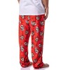 Looney Tunes Mens' Christmas Character Tasmanian Devil Sleep Pajama Pants Red - 4 of 4