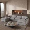 WJSHome Modular Sectional Sofa Couches for Living Room,160" Linen Cloud Couch with Storage Ottoman,U Shaped 6 Seater Convertible Sleeper Sofa Chaise - 2 of 4