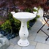 24" Antique Ceramic Birdbath With Birds - Brown - Alpine Corporation: Weather-Resistant, Freestanding Design - 2 of 4