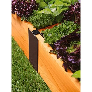 Gardeners Supply Company Raised Garden Bed Lifetime Inline Connectors | Sturdy Rustproof Aluminum Planter Box Reinforcement Extension Brackets with - 1 of 2