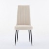 SEVOBAL Dining Chairs Set of 2 Adjustable Velvet Chairs with Iron Frame and Minimalist Design, Beige, 24.41"*19.09"*41.34" - 3 of 4