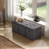 Ornavo Home Collapsible 40" Inch Large Storage Bench Ottoman with Drawers, Perfect for Living Room, Bedroom and Entryway - 4 of 4