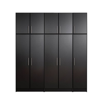 Elite Black 50" Laminated Composite Wood Cabinet with Adjustable Shelving