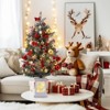 3ft Prelit Artificial Christmas Tree with 78 Warm Lights,Red Berries & Snowman Light Box Base,Xmas Tree for Christmas Decoration Home/Office - 4 of 4