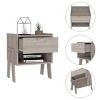 GlasFlength Nightstands Modern Nightstand Bedroom Nightstand Elegant Bedside Table with Drawer for Living Room, Gray, 18.8"*15.7"*21.8" - 4 of 4
