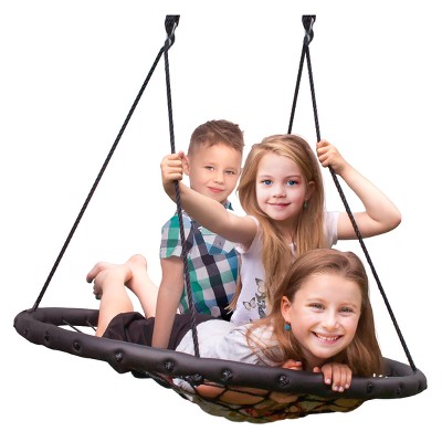 Web Spinner Swing 40" Diameter - Black - Sorbus