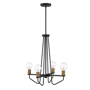 Designers Fountain Ravella 4 - Light Chandelier in  Black - 1 of 2