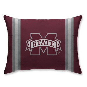 NCAA Mississippi State Bulldogs Standard Stripe Logo Bed Pillow - 1 of 1