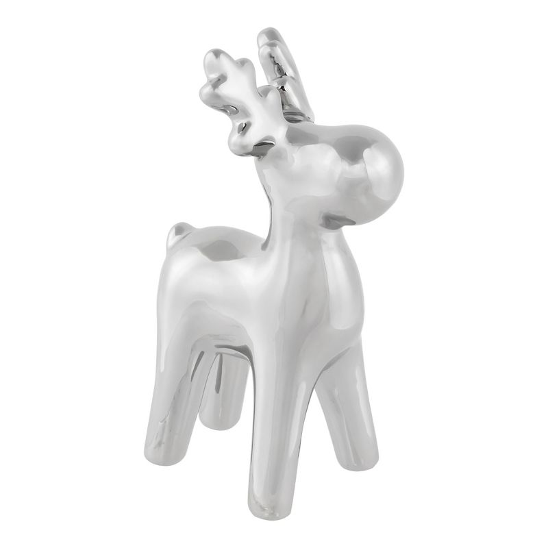 Northlight 7" Silver Ceramic Moose Christmas Figure, 3 of 6