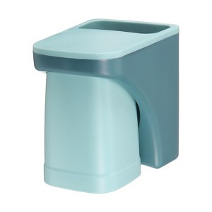 Unique Bargains Durable Plastic Magnetic Two-in-One Design No-Punch Installation Toothbrush Holder - 1 of 4