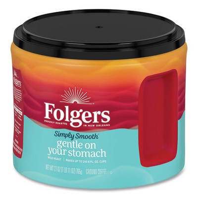 Folgers Simply Smooth Medium Roast Ground Coffee Canister