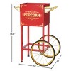 Popcorn Machine Cart- Red Vintage Replacement Cart for 4-8 Ounce Poppers- 2 Shelves, Push Handle and Bicycle Style Wheels by Great Northern Popcorn - 4 of 4