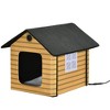 PawHut Heated Cat House Condo, Foldable Enclosed Pet House with Heating Pad for Cats or Small Dogs, Use for Indoor or Covered Outdoor Areas - 4 of 4
