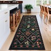 Floral Rugs for Living Room Bedroom Farmhouse Geometric Area Rugs Soft Low Pile Non-Slip Indoor Mat for Living Room Bedroom - 2 of 4