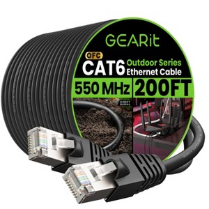 GEARit Cat6 Outdoor Ethernet Cable - 23AWG LLDPE Weatherproof Jacket S/FTP Direct Burial - 1 of 4