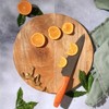 SEVOBAL Serving Platters Froggy Round Wooden Platter, Whimsical Serving Board for Elegant Entertaining, Family Parties, Brown, 13.75"*13.75"*1" - 2 of 4