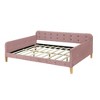 TIRAMISUBEST Twin/Full Size Upholstered Daybed with 4 Support Legs, Modern Daybed Frame Sofa Bed with Button Tufted Design and Slats Support - 4 of 4