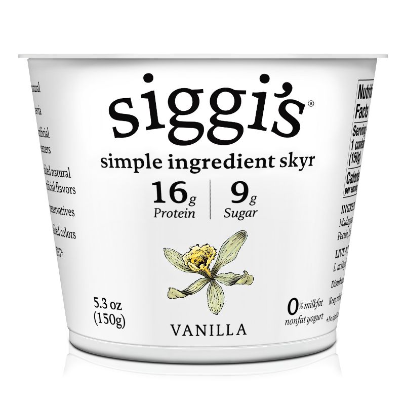 Siggi&#39;s Nonfat Vanilla Icelandic-Style Skyr Yogurt - 5.3oz, 1 of 9