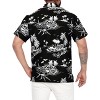 LA LEELA Mens Hawaiian Shirts Short Sleeve Button Down Shirt Floral Shirt Men Holiday Tropical Beach Summer Party Shirts Funny - 3 of 4