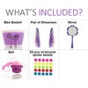 Girls’ Bicycle Decoration Kit – Complete Accessory Set with Basket, Handlebar Streamers, Spoke Beads & Rearview Mirror - 3 of 3