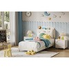Kids Bed Frame with Bookcase Headboard, Upholstered Platform Bed with Wooden Slats Support for Boys, Girls, Teens, No Box Spring Needed - 2 of 4